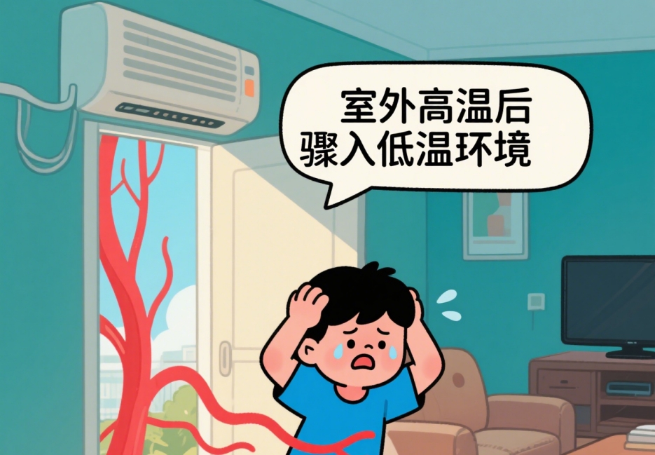 冷中暑：冷热交替导致血管痉挛